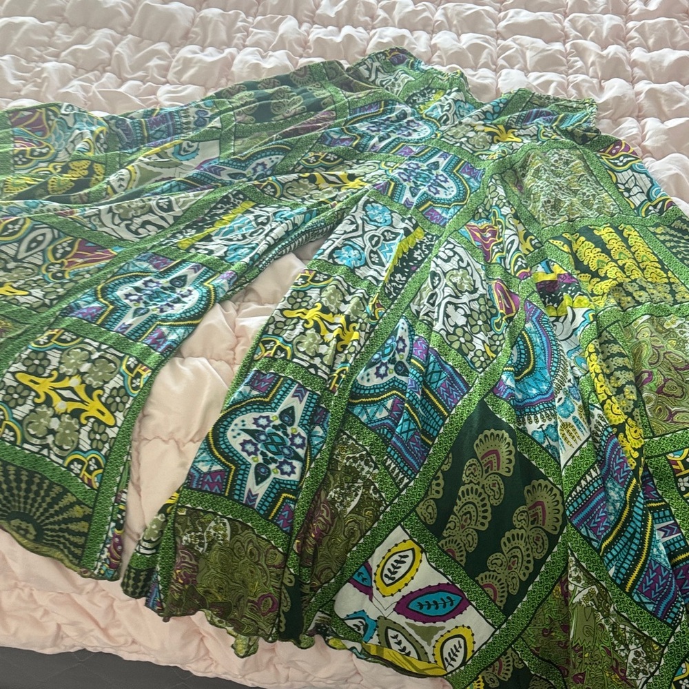 Green Patterned Women's palazzo pants